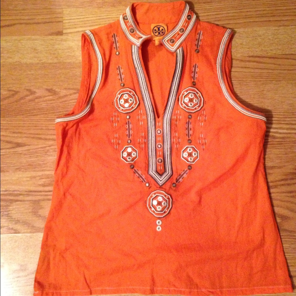🎉SALE Tory Burch Sleek Embroider Tunic Top!